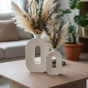 ÇİZGİLİ VAZO SET DEKORATİF BİBLO